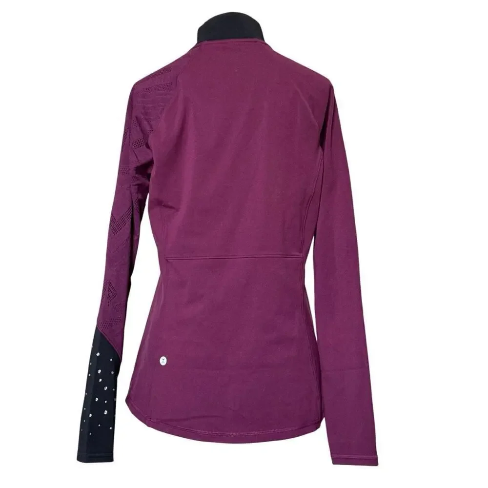 Girls' Purple Active Jacket with Thumbhole Cuffs